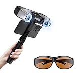 Revopoint MetroY Pro 3D Scanner & Laser Safty Goggles Bundle, 3D Scanner for 3D Printing Portable, Full Color 3D Scanning, Up to 0.01mm Precision, 34+15+1 Industrial Blue Laser Handheld Scanne, Compat