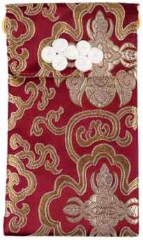 Fine Button Neck Rope Universal Cell Phone Purse Cover Women Glasses Storage Bag Chinese Silk Brocade Cloth Pouch 3 Pcs