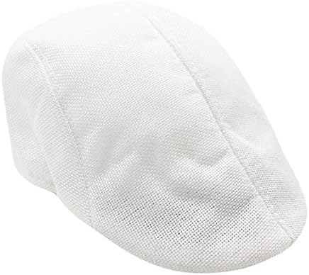 YDY Men'S Hat Berets Cap New Golf Driving Sun Flat Cap Fashion Cotton Berets Caps For Men Casual Peaked Hat Visors Casquette Hat,Wh,