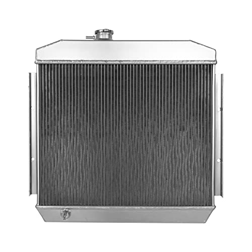 Image of DNA Motoring RA-SBC55-3 3-Row Full Aluminum Radiator Compatible with 55-57 Bel-Air /Nomad /Del Ray 4.3L /4.6L V8 MT