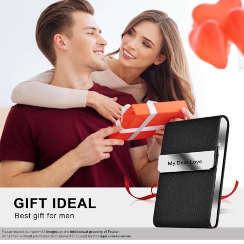 Image of Mini2buy Customized Name Engraved Card Holder for Credit, Debit, ATM, and Business Visiting Cards from Premium Stainless Steel Size Ideal for Personal use or Corporate Gifting (S P Black)