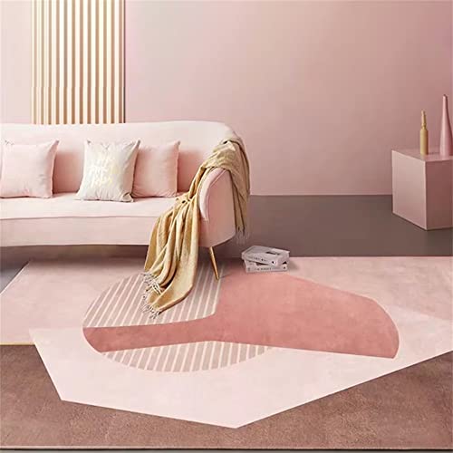 Tapis de maison rose géométrique de haute qualité pour salon moderne - 2
