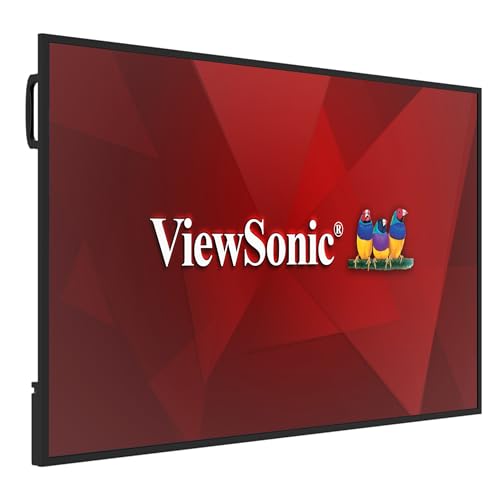 Image of ViewSonic CDE6531 65 Inch 4K UHD Commercial Display with 500-nit Brightness, 5000:1 Contrast Ratio, OPS Slot, 8GB RAM, 32GB Storage, 16W Dual Speakers, WiFi Slot, HDMI, USB A, and USB C Inputs