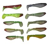 10 Gummifische im Set 5cm Relax Kopyto Banjo Twister 2