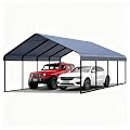 RITERYIFER 20x20 FT Carport Canopy Heavy Duty RV Metal Carports Kits for Garage,Aluminum Car Ports with Steel Shelter Frame Cover for 2 Car or Boats