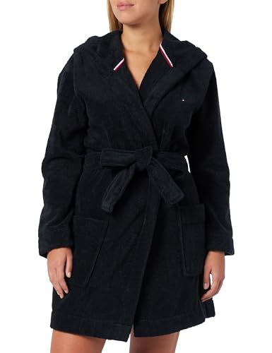 Tommy Hilfiger Bathrobe UW0UW04155 Batas de Baño, Azul (Desert Sky), M para Mujer