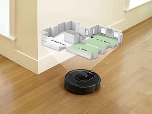 iRobot Dulkių siurblys - robotas Roomba i7+ su automatine dulkių išsiurbimo stotele. Pilkos spalvos