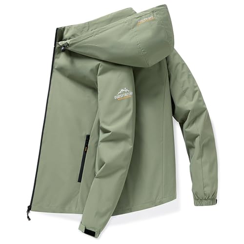 Giacca Antivento Giacca a Guscio, Giacca Impermeabile Uomo, Primavera Giacca da Trekking Impermeabile Giacca da Pioggia Antivento Giacche Leggera da Transizione Giacca Softshell per Le Mezze Stagioni