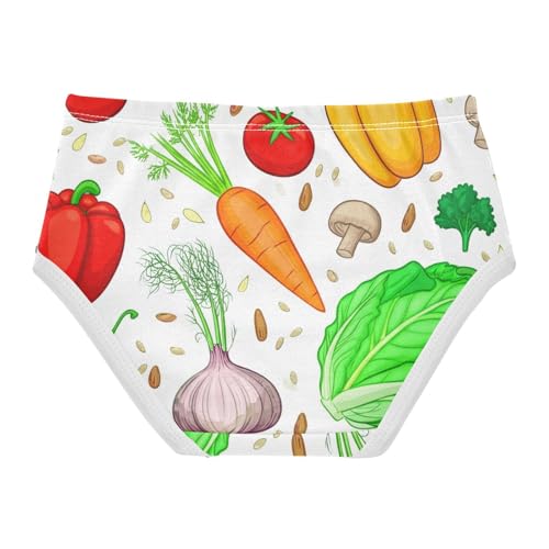 Colorful Vegetables Carrots White Girls Underwear Toddlers 2t Cotton Little Girl Panties Colorful Underpants Briefs2