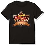 T-Shirt U*K New Cotton U.G.K. Casual Round Neck top Short Sleeved T-Shirt Black