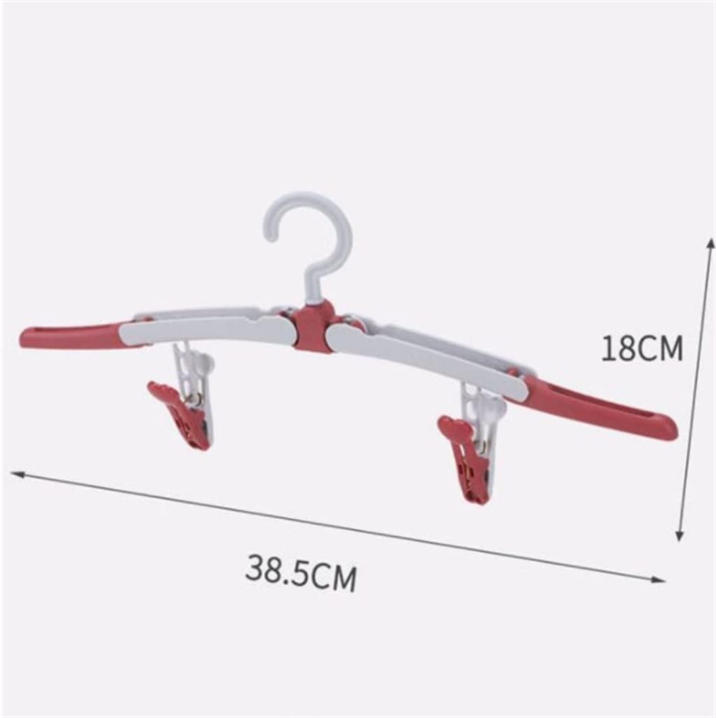 5-Pack Portable Folding Hanger Multifunctional Stretch Drying Home Wardrobe Storage Travel(White-Dinosaur Doodle4)