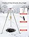 VEVOR Confined Space Tripod Kit, Heavy Duty Rescue Tripod Lifting Hoist 2600 lbs Winch, 4.76 ft Adjustable Legs, 98.5 ft Cable Portable Kit, 32.8 ft Fall Protection, 5.25-8.04 ft Working Height