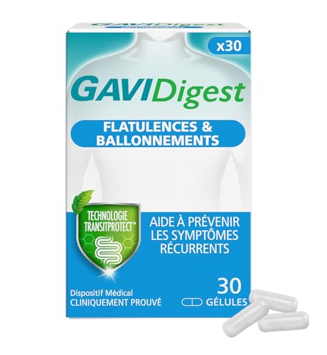 GAVIDigest Flatulencia & Hinchazón, 30 cápsulas, sin gluten, sin lactosa