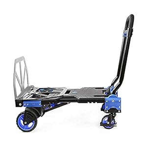 MNSSRN Folding Flach Carts, Trolleys, stabil und langlebig, Einkaufswagen, Klein Carts, tragbar und bequem für große Lasten, einstellbare Wagen für den Hausgebrauch