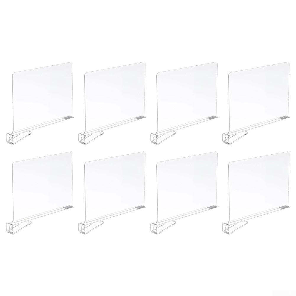 Divisori Ripiano Acrilico 8pz Organizzatore Armadio