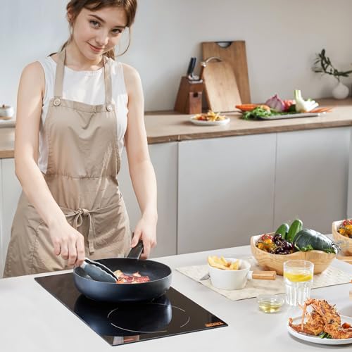 VEVOR Electric Ceramic Cooktop, Built-in Electric Stove Top, with Glass Panel, Knob Control, 11 Heat Levels, for Diverse Cooking Requirements (12inch-2burners/220V) by VEVOR - Image 8