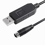 Xiusiyt CP2102 USB RS232 to 6-pin Mini Din Communication Cable RS232 Serial Control Download Cable for LS XGB XBM XBC PLC to PC,1.8m/5.9ft