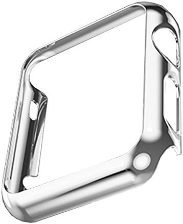 Apple Watch Case,Mangix 3C-Aone PC Plated Cover Case for Apple Watch (PC Case Silver 42mm)
