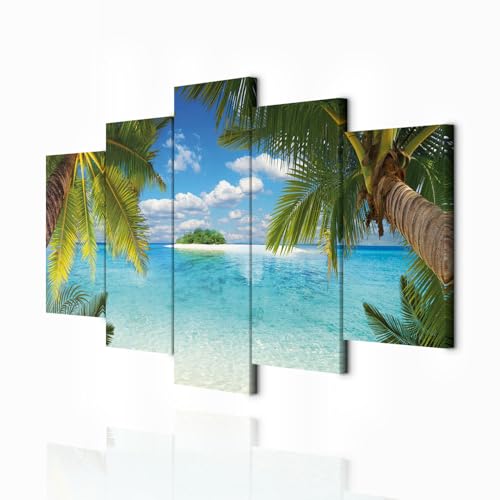 Toile paysage plage pour évasion à la maison