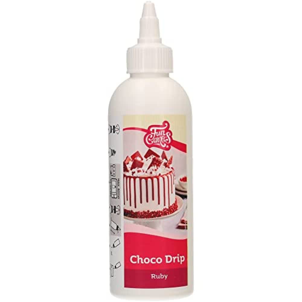 FunCakes Choco Drip Chocolate: Delicious Flavour, Easy to use, Perfect for drip Cakes, Chocolate drip Flavour. Resealable Pack 180 g.
