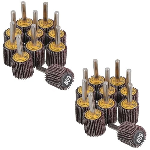 25mm 60 Grit Abrasive Flap Wheel Discs Sanding Rust Removal 6mm Shank 20pc