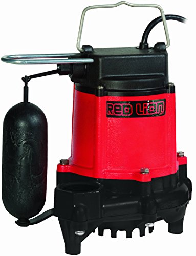 Little Giant 14942652 RL-33C Cast Iron Sump/Effluent Pump with Snap-Action Float Switch, 1/3 HP, 3420 GPH, hp/3420, Red/Black