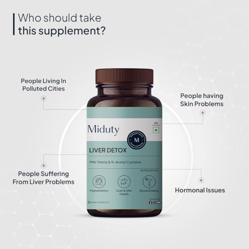 Miduty Palak Notes Liver Detox Supplement Milk Thistle Natural Body Detox & Digestive Enzymes- Fit Health Fatty Liver Care - Supports Fatty Liver, Natural Detoxification Formula... - Image 5