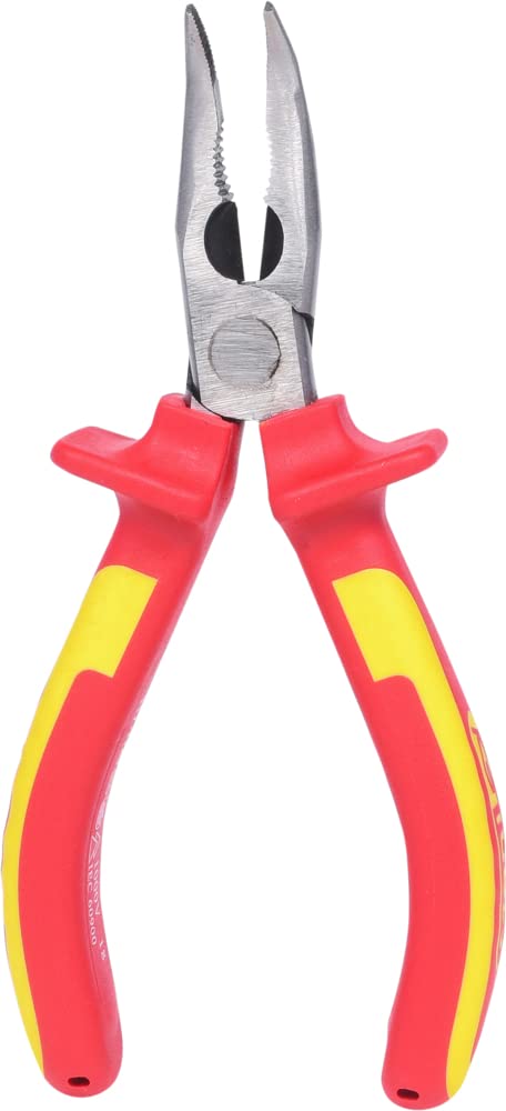 KS Tools Ergo Vde 165mm Bent Nose Plier, Transparent