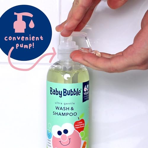 Image of Mr. Bubble Baby Bubble Ultra Gentle Body Wash & Shampoo, Sweet Violet Clouds Scent, 12 oz. Pack of 3