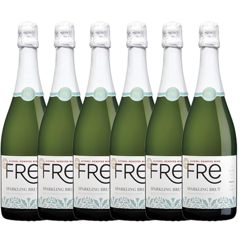 Sutter Home Fre Sparkling Brut from California Vineyards - Bubbles of Green Apple and Ripe Pear Aromas with a Dry Refreshing Finish (6 Pack)