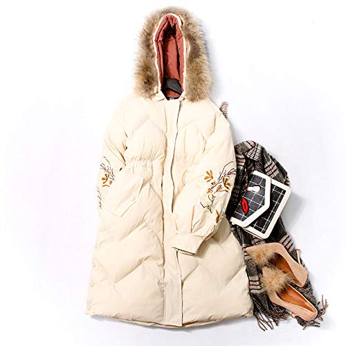 Veste à capuche femme doudoune chaude manteau de broderie chic