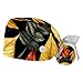 Thanksgiving Leaves 2 Pcs Unisex Working Cap with Button Sweatband Adjustable Tie Back Bouffant Hats