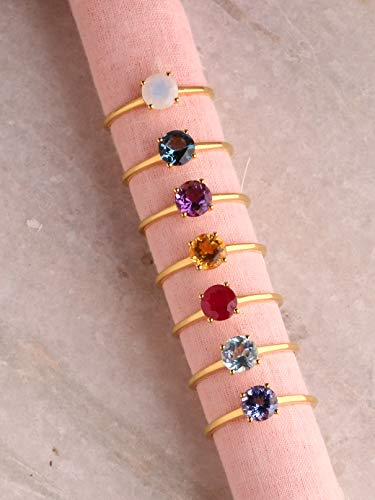 Yotreasure 0.96 Ct. T.w. London Blue Topaz Solitaire Ring 10Kt Yellow Gold Jewelry #TOP5