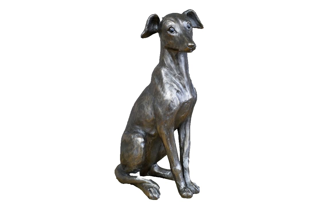 Venture Vehicles Ltd Resin Sitting Dog Ornament | Lurcher Greyhound Whippet Style
