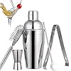 Lychee Cocktailshaker Set,Cocktail Set Barman Kit Cocktail Mixer 5 Stuk Rvs Cocktail Shakers Accessoires Set voor Thuis…