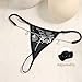 ZSXZCGSB Sexy Underwear for Women, Lace Thongs with Sparkling Letter Charms, Fun and Flirty Panties for Women Sexy