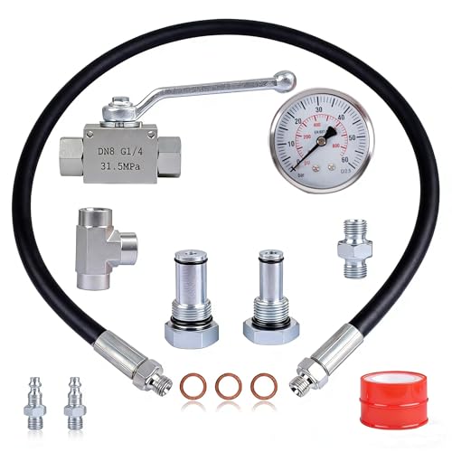 IPR Air Test Tool Special Kit Compatible with Ford 6.0L-7.3L Powerstroke Diesel Engines High Oil Pressure Tester Kit with IPR Valve Air Test Fitting & Gauge