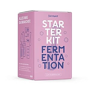 Fairment Starterkit Fermentation – Fermente einfach Selbermachen – enthält Fermentiergläser, Glasgewichte, Zubehör und EIN Rezept-Buch – fermentiertes und lebendiges Gemüse selbst herstellen