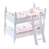 Stimulation ludique : Ce mini furniture model en bois reproduit un lit superposé au format 1/12, offrant aux enfants un décor réaliste pour leurs maisons poupée miniatures, favorisant ainsi des jeux de rôle enrichissants et une créativité stimulée