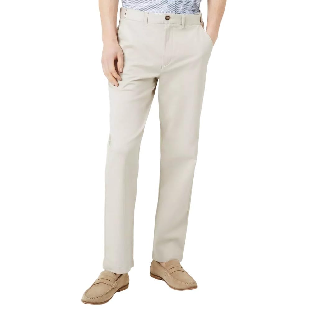 MaineMens Premium Chino Trousers (42S) (Off White)