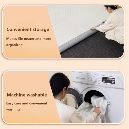 Graphene Heated Carpet Mat, Electric Area Rug with Adjustable Temperature & 12-Hour Timer, Indoor Heating Floor Mat (Color 4, 200x300cm/78.7x118.1”)