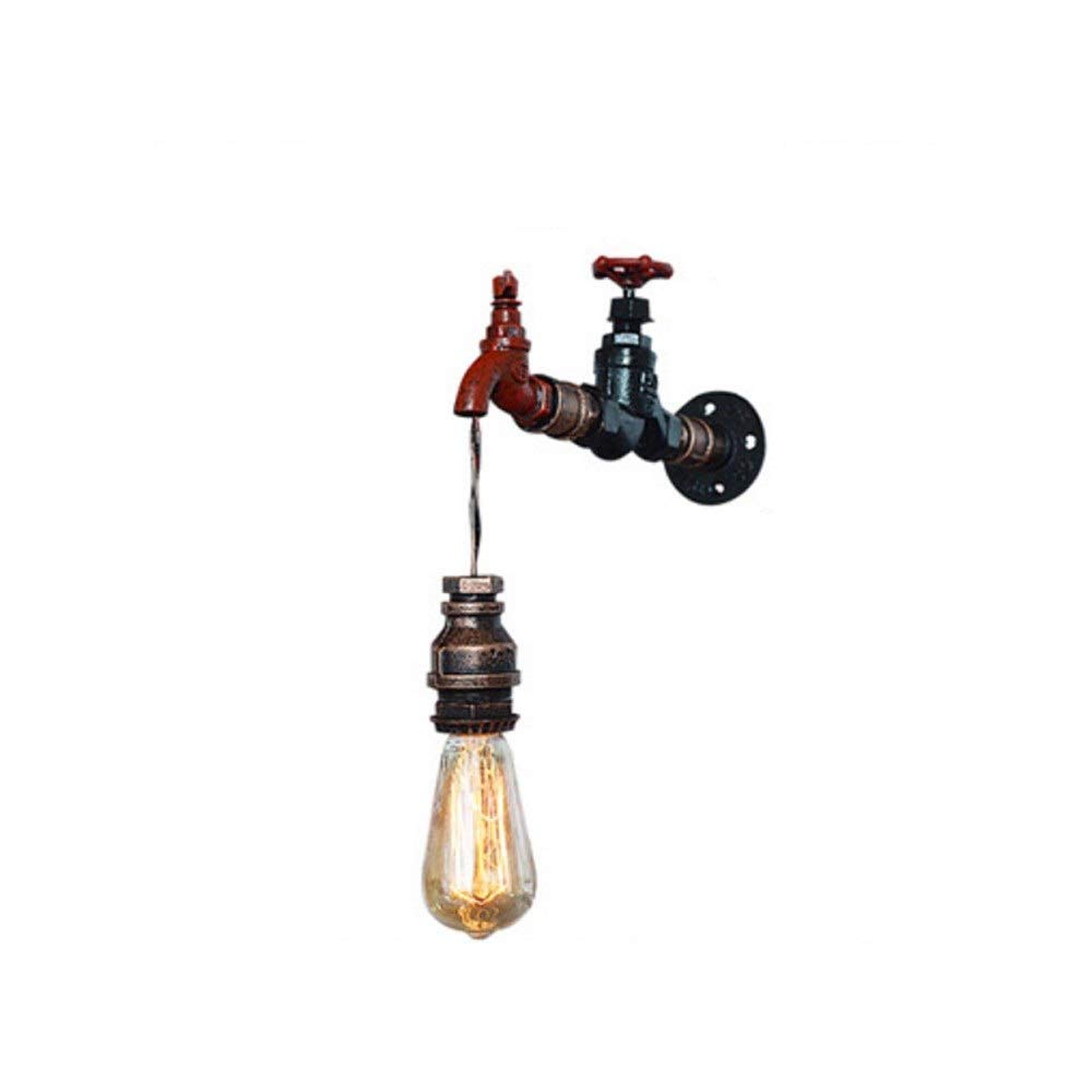 Edison Light Bulb Retro Wrought Iron Pipe Lighter E27/E26 Screw Bracket Light European Style Wall Lamp Tube Lamp Manual Creation Home Lighting Bar Cafe Chandelier
