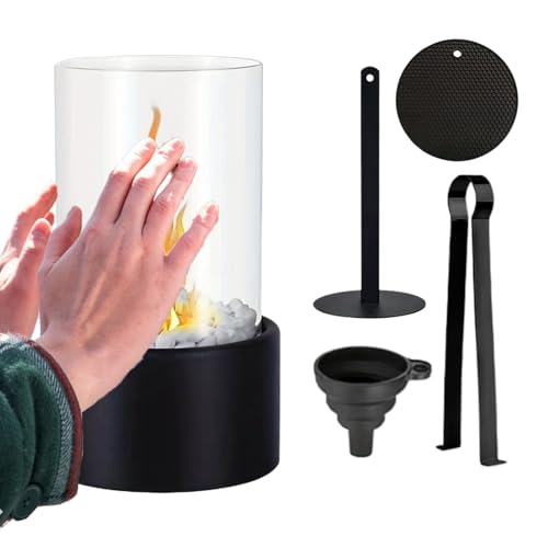 Wimnqie Chimenea De Mesa Para Uso En Interiores | Chimenea De Alcohol De Escritorio,Pequeño Calefactor Para Espacios Reducidos,Para Uso En Interior: Escritorio, Sala De Estar, Oficina En Casa, Rincón,
