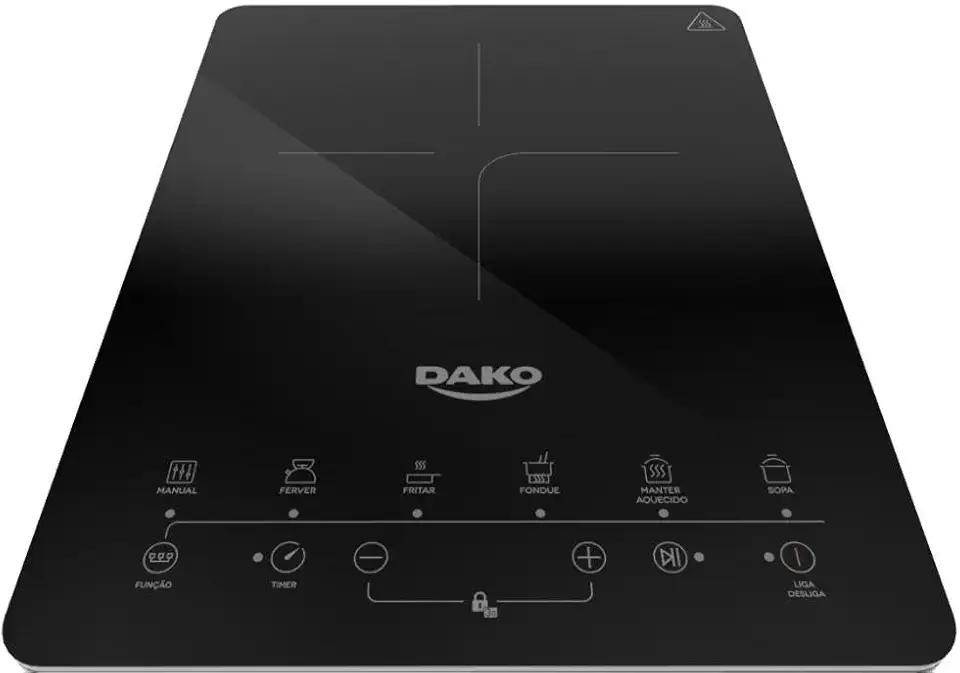 Cooktop de Indução Dako Portátil 1 Boca Preto 220v