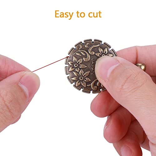 image for ASTER 2 Pieces Yarn Cutter Pendants Round Thread Cutters Decors, Antiq
