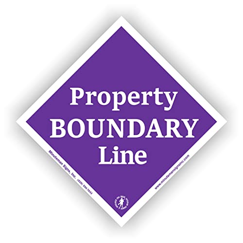 Minuteman Signs, No Trespassing Property Boundary Markers - 25 Pack, Purple