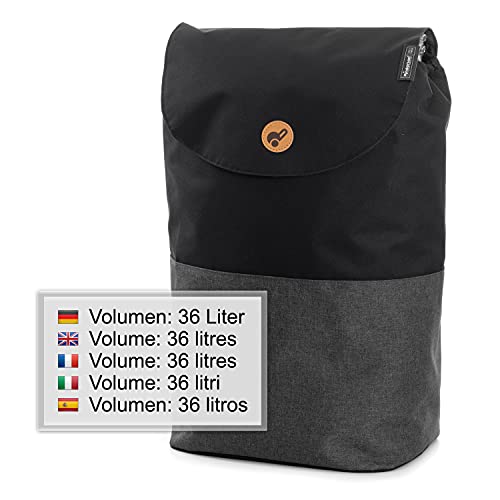 Andersen Shopper Scala Stahl mit Rad Ø 15 cm und 36 Liter Tasche Ebba schwarz – Bild 3