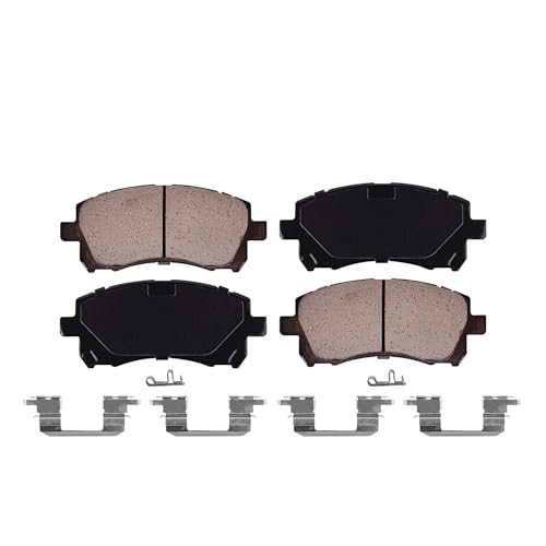 Image of Detroit Axle - Front Brake Pads for Subaru Forester Impreza Legacy Outback, Ceramic Brake Pads w /Hardware Replacement