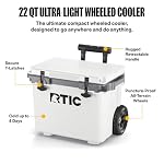 RTIC 22 QT Ultra-Light Wheeled Cooler with Handle - Image 2