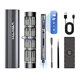 VMYTH iDriver ES1 電動精密ドライバー 66 in 1 精密ドライバーセット 3段階トルク 最大3.5N.m ペン型 ポップアップ専用ケース USB-C 充電式 5/32インチ 正逆転 液晶ディスプレイ LEDライト スマホ メガネ カメラ 腕時計 DIY 修理ツールセット